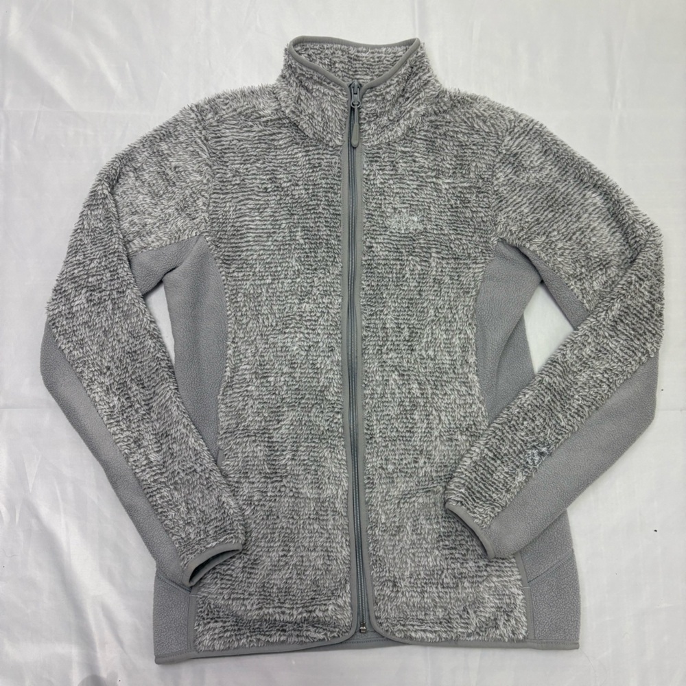 Jack Wolfskin Pine Leaf Jacket Fleece Soft Sherpa Grey Women’s Small Full Zip